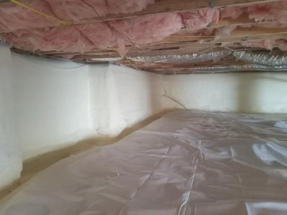 Crawl space encapsulation with closed-cell spray foam for Metal Roof Coating in Buckley